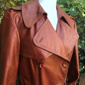 1970’s vintage leather coat. VTG Beged-Or coat Med